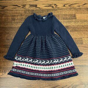 Tahari 4T Christmas Long Sleeve Sweater Dress